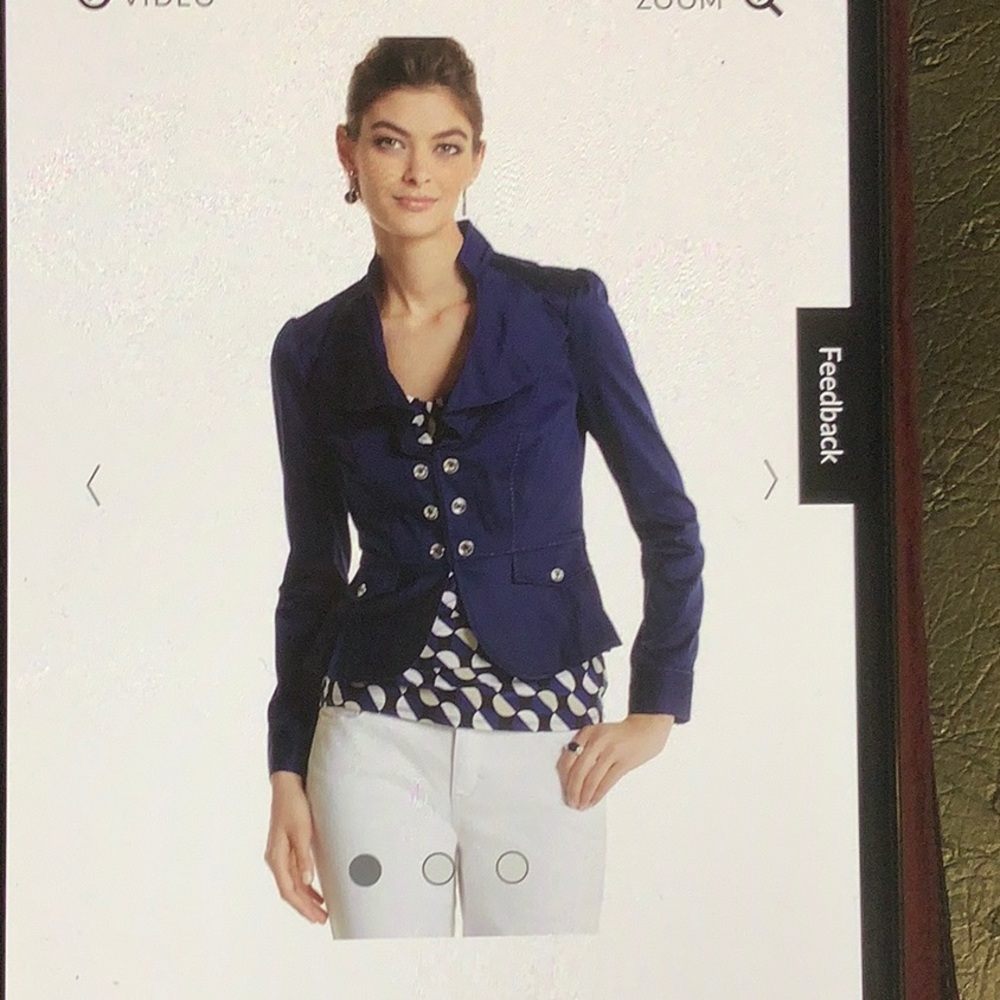White House Black Market Jacket w/silver buttons